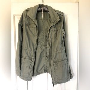 Green military coat